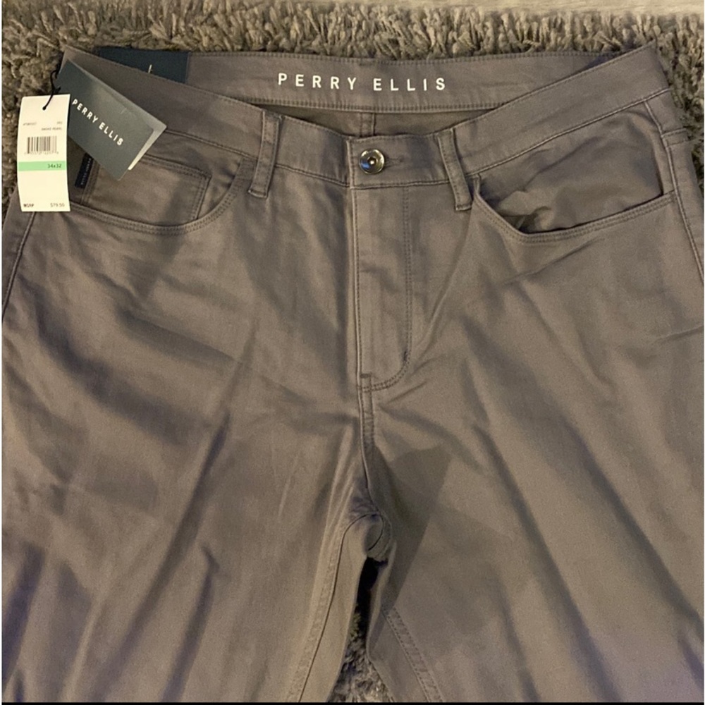 Men’s Perry Ellis Slim Fit ‘Smoke Pearl’ Pants
